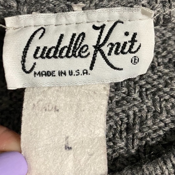 Vintage Cuddle Knit Cable Knit Sweater Cardigan - Picture 8 of 12